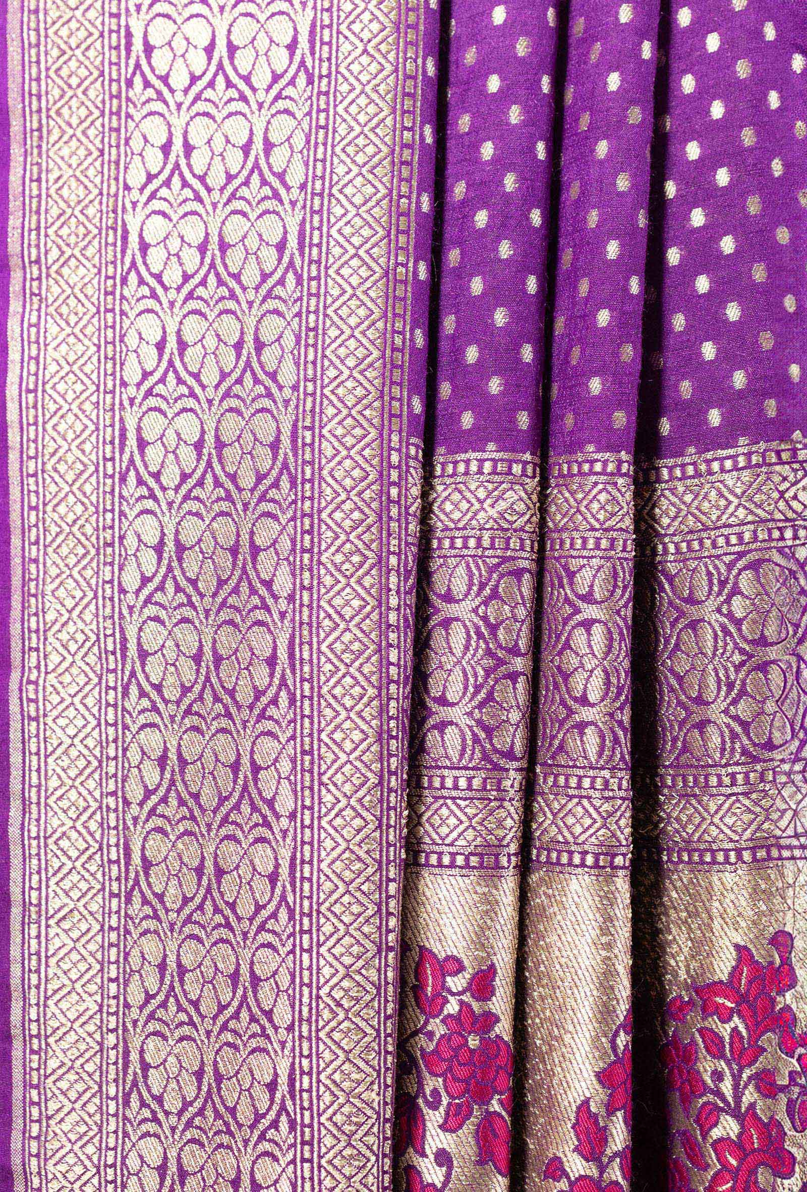 Purple Raw Silk Kurta Set