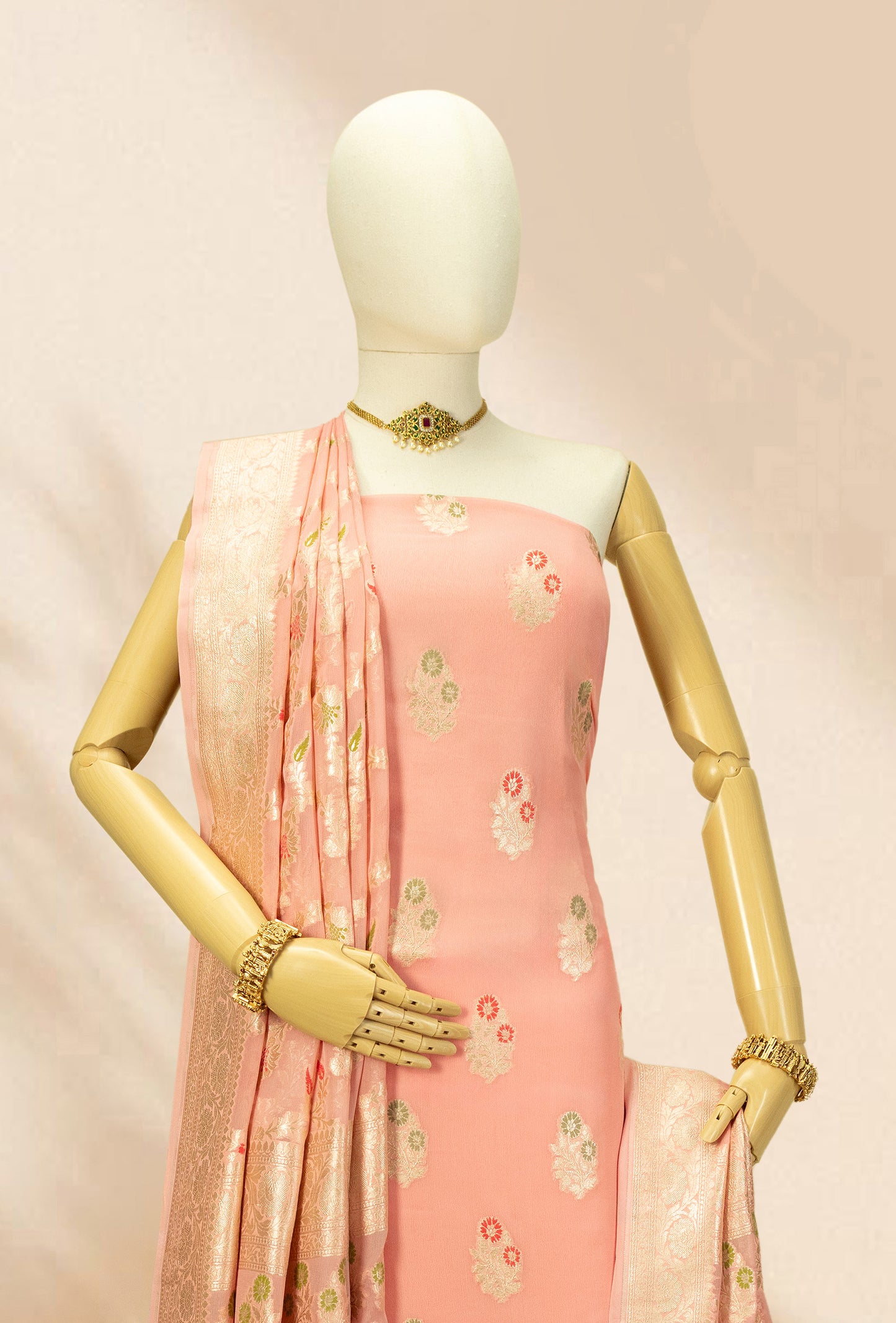 Light Peach Kurta Set