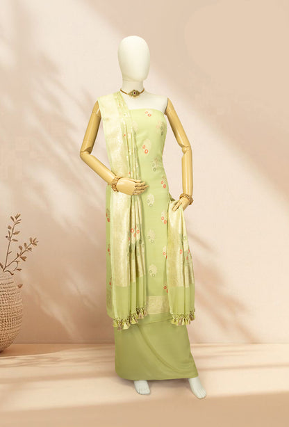 Pista Green Georgette Kurta Set