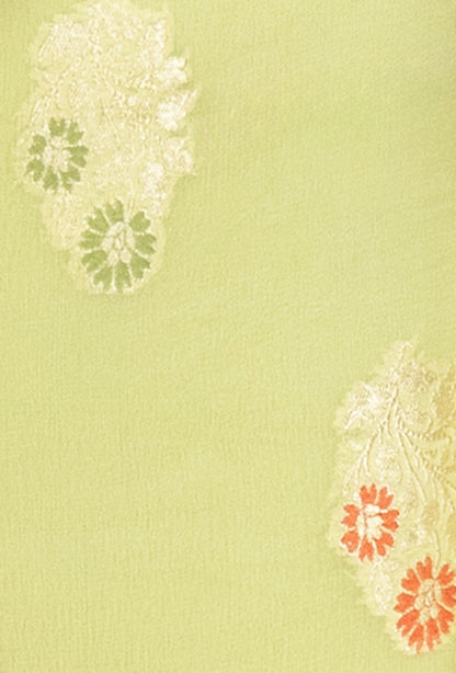 Pista Green Georgette Kurta Set