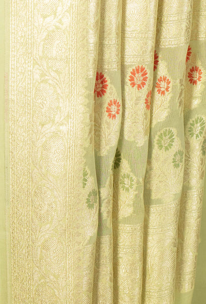 Pista Green Georgette Kurta Set