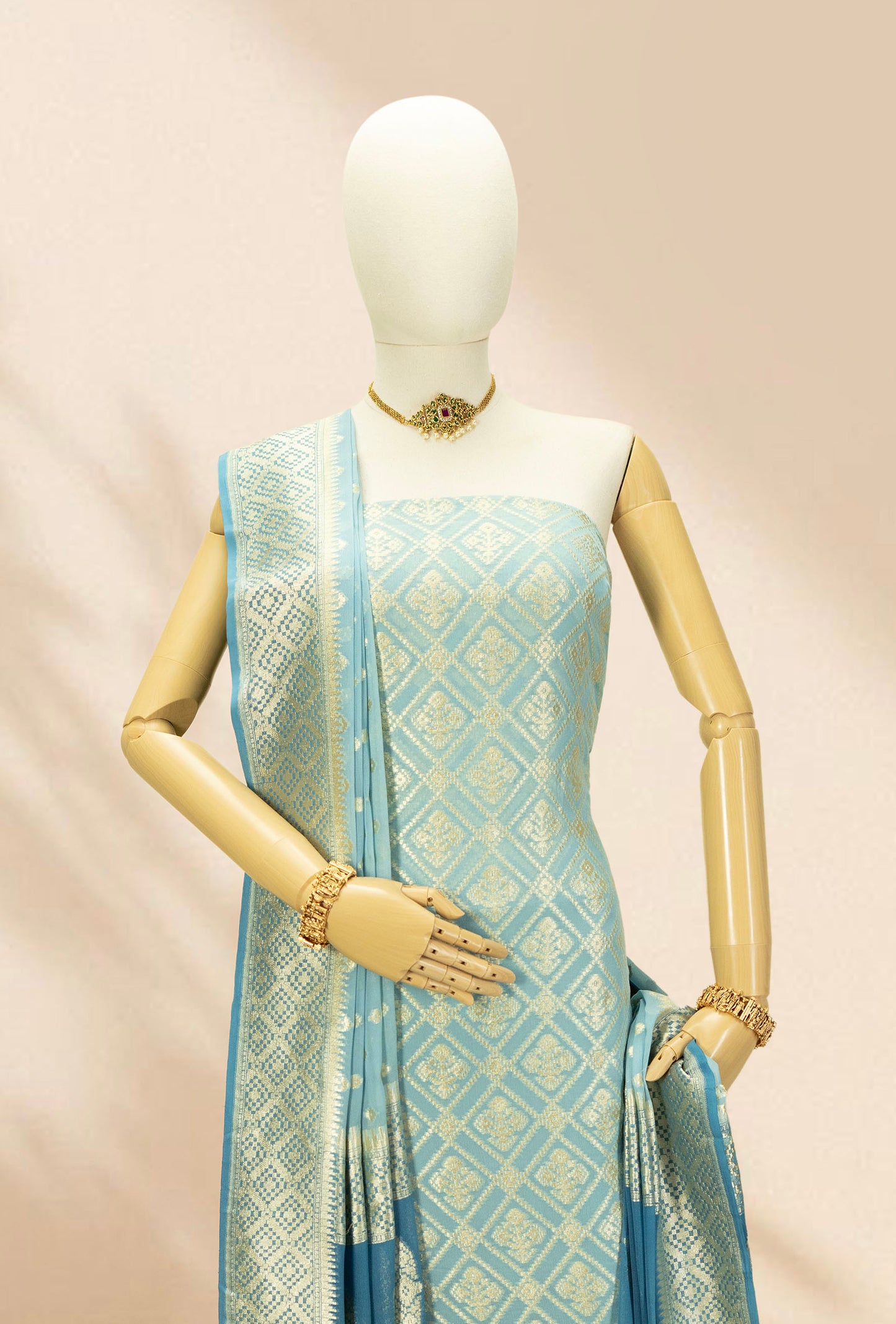 Powder Blue Georgette Suit Set