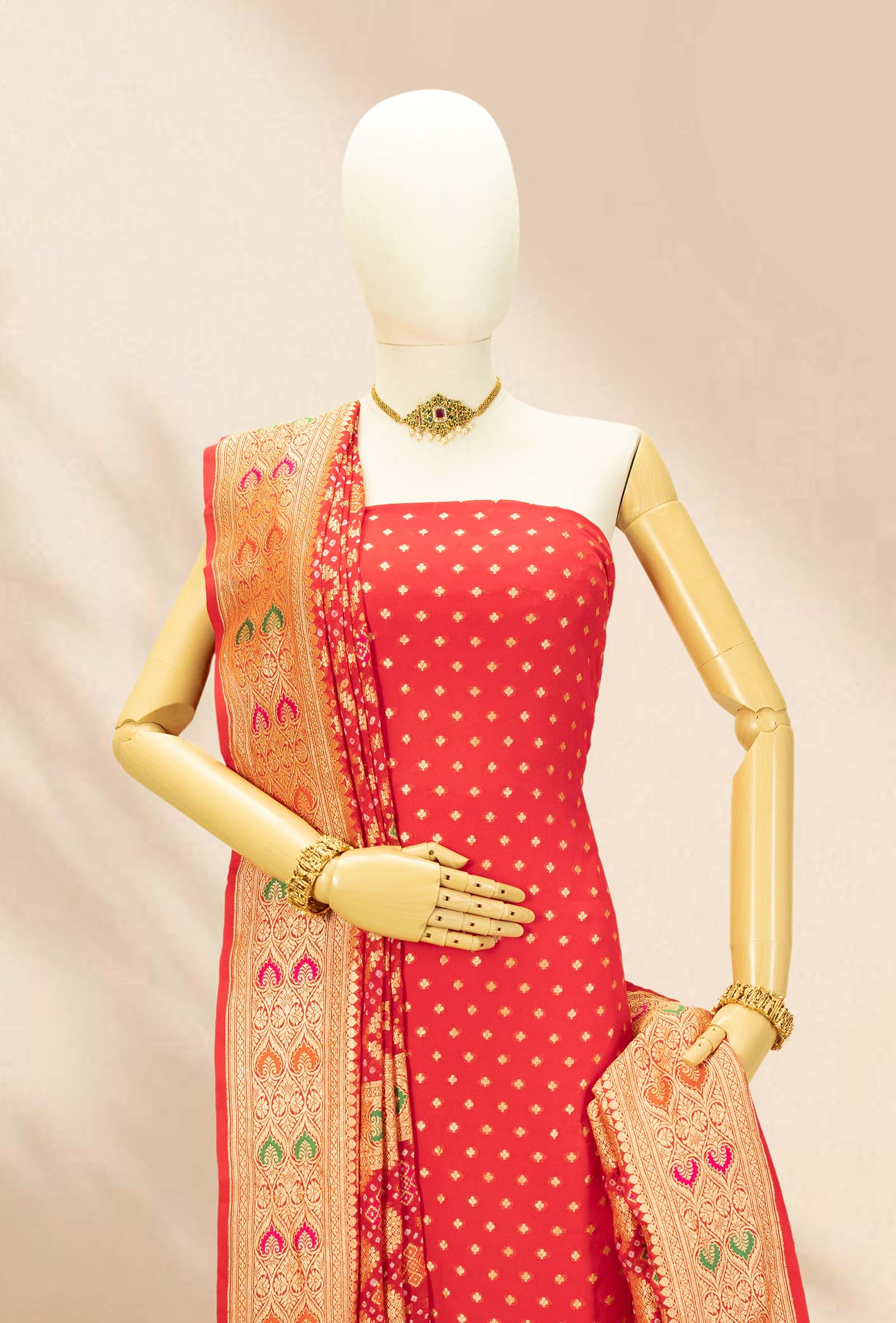 Red Elegance Georgette Kurta Set