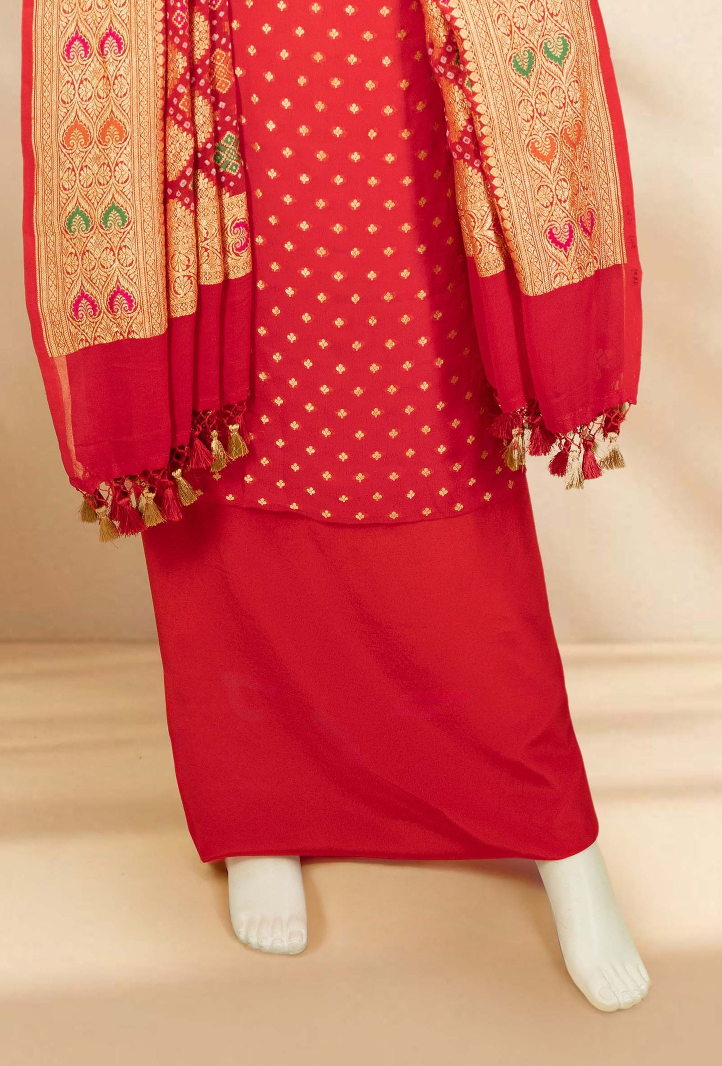 Red Elegance Georgette Kurta Set