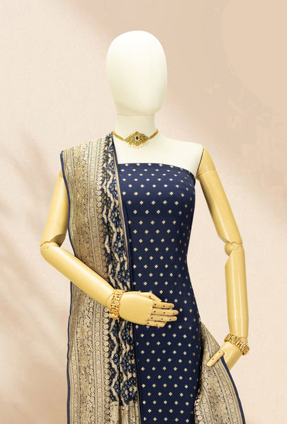 Navy Grace Georgette Suit Set