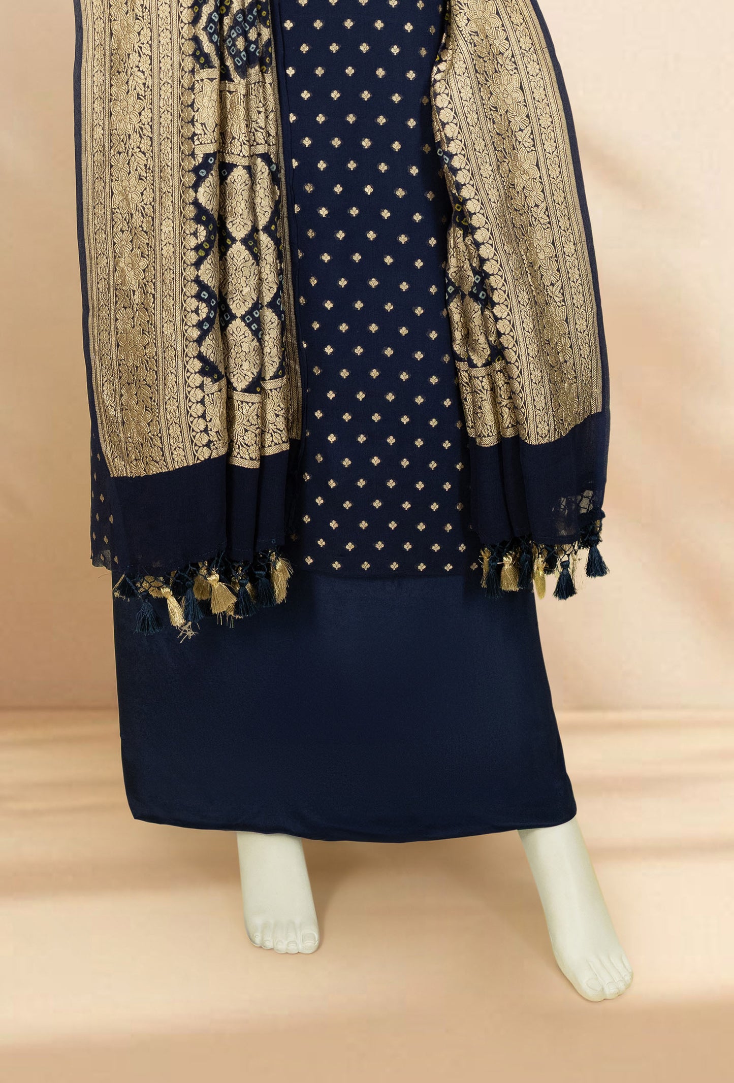 Navy Grace Georgette Suit Set