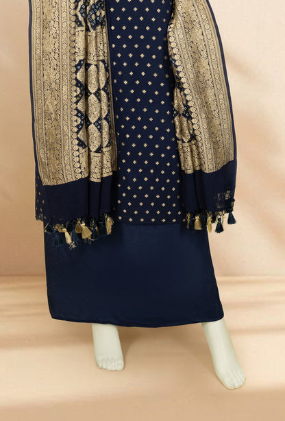 Navy Grace Georgette Suit Set