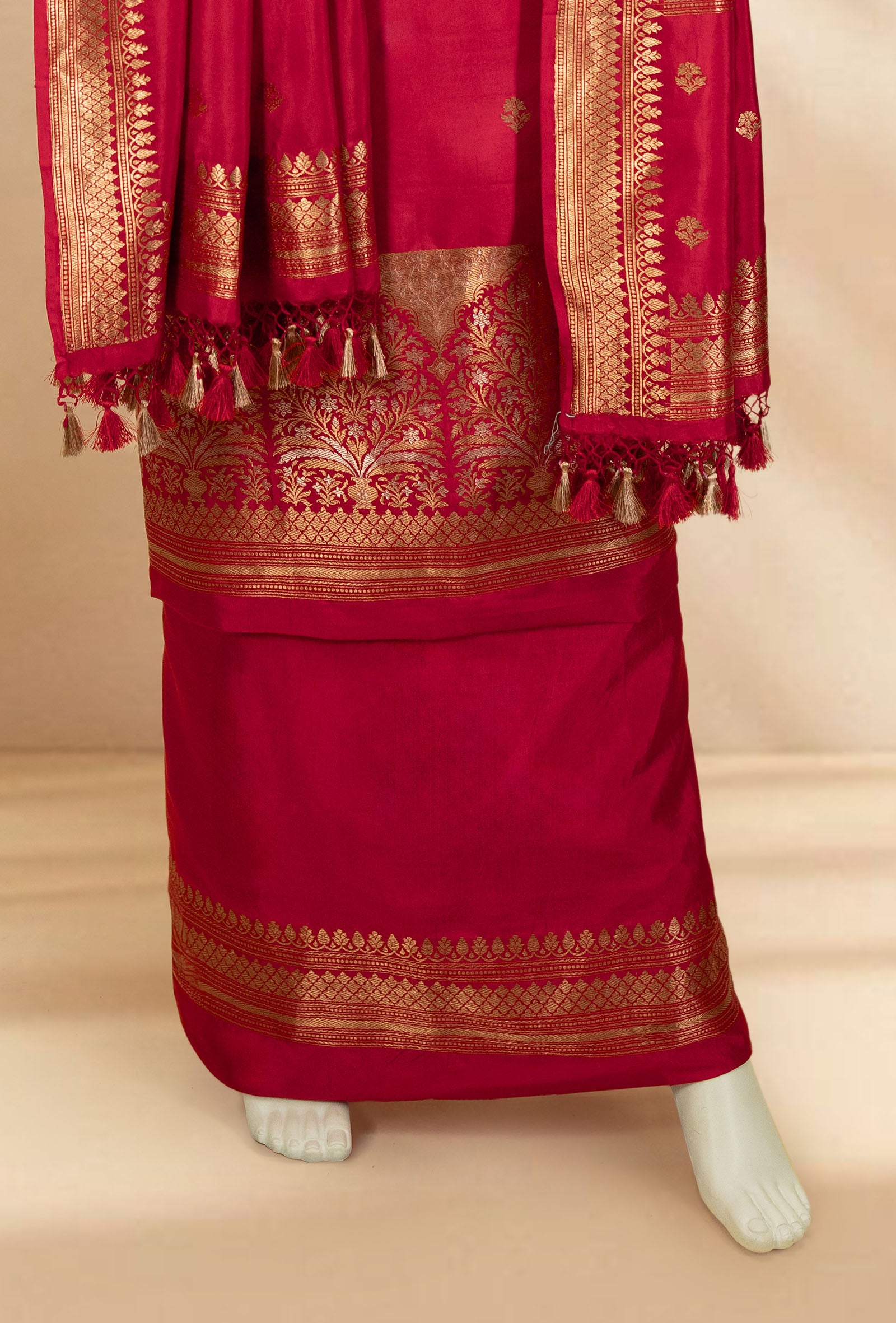Red Silk Suit Set