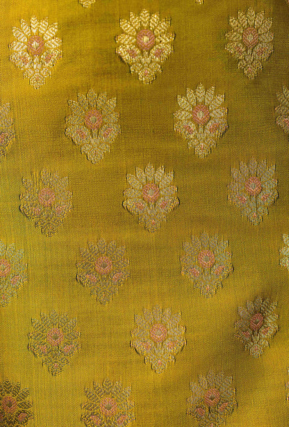 Mehendi Green Pure Banarasi Silk 3-Piece Designer Suit for Women