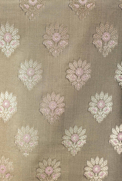 Olive Green Pure Banarasi Silk 3-Piece Designer Suit for Women