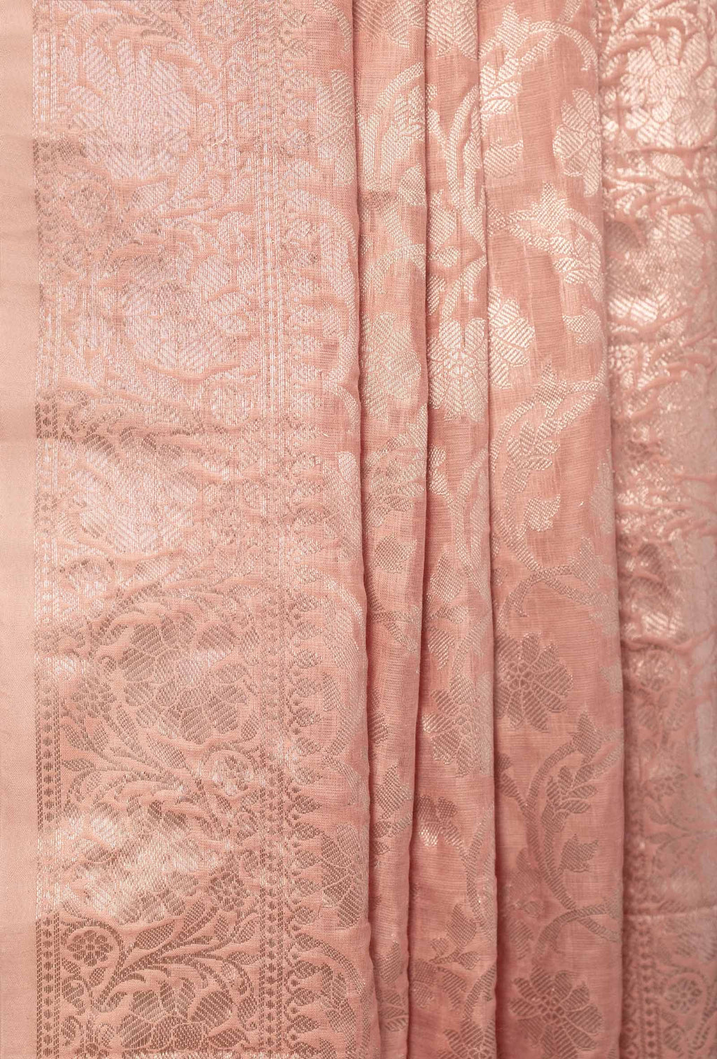 Peach Banarasi Chanderi 3-Piece Designer Suit for Women