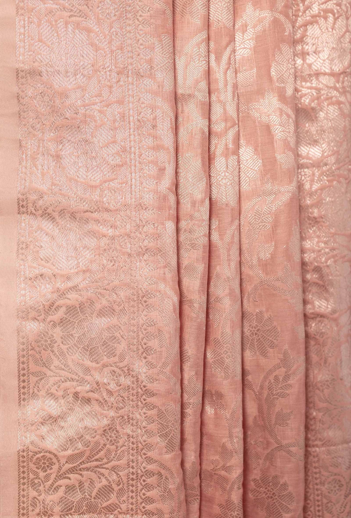 Peach Banarasi Chanderi 3-Piece Designer Suit for Women