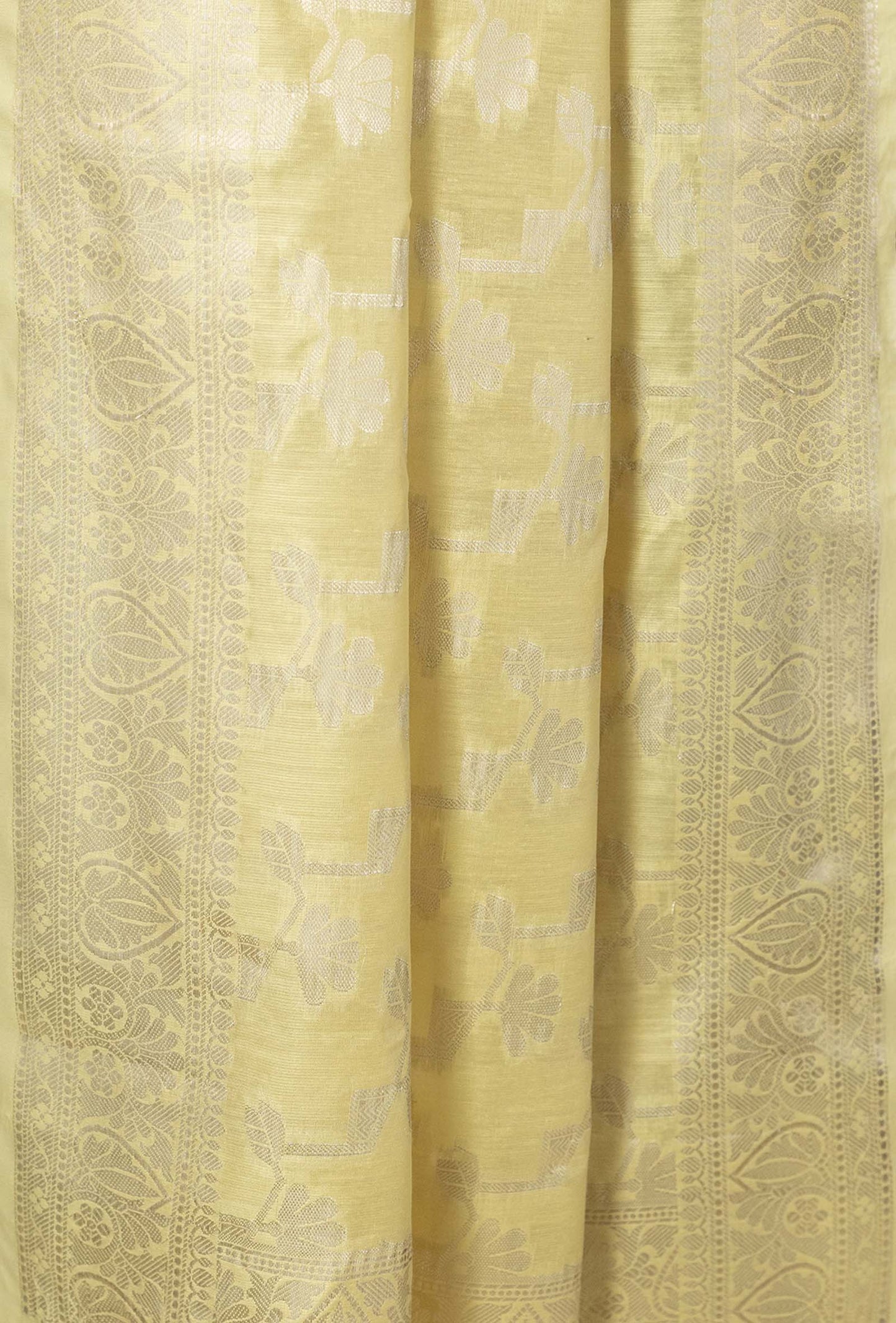 Lemon Radiance Chanderi Banarasi Suit Piece