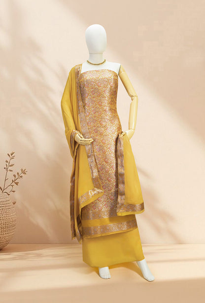 Golden Glow Modal Banarasi 3-piece Suit Set