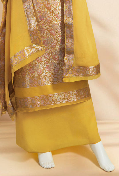 Golden Glow Modal Banarasi 3-piece Suit Set