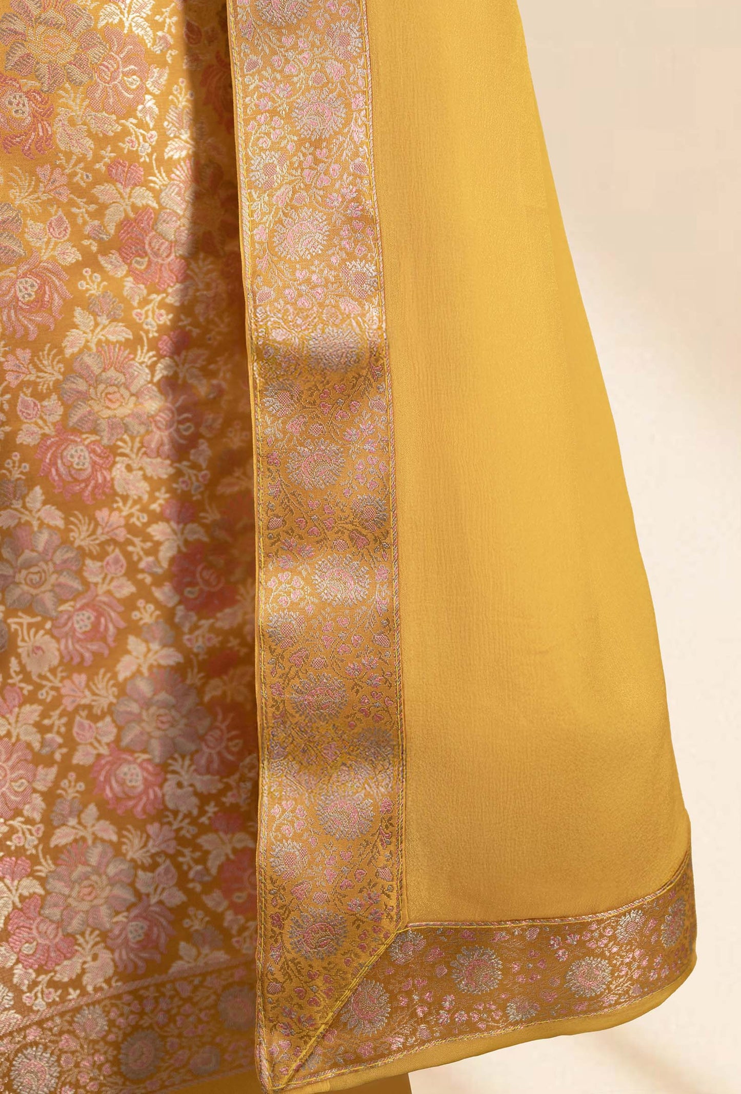 Golden Glow Modal Banarasi 3-piece Suit Set