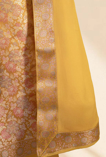 Golden Glow Modal Banarasi 3-piece Suit Set