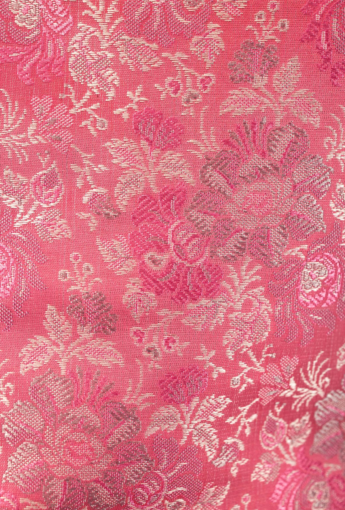 Light Pink Modal Silk 3-Piece Suit – Kurta, Crepe Pant & Chinon Dupatta