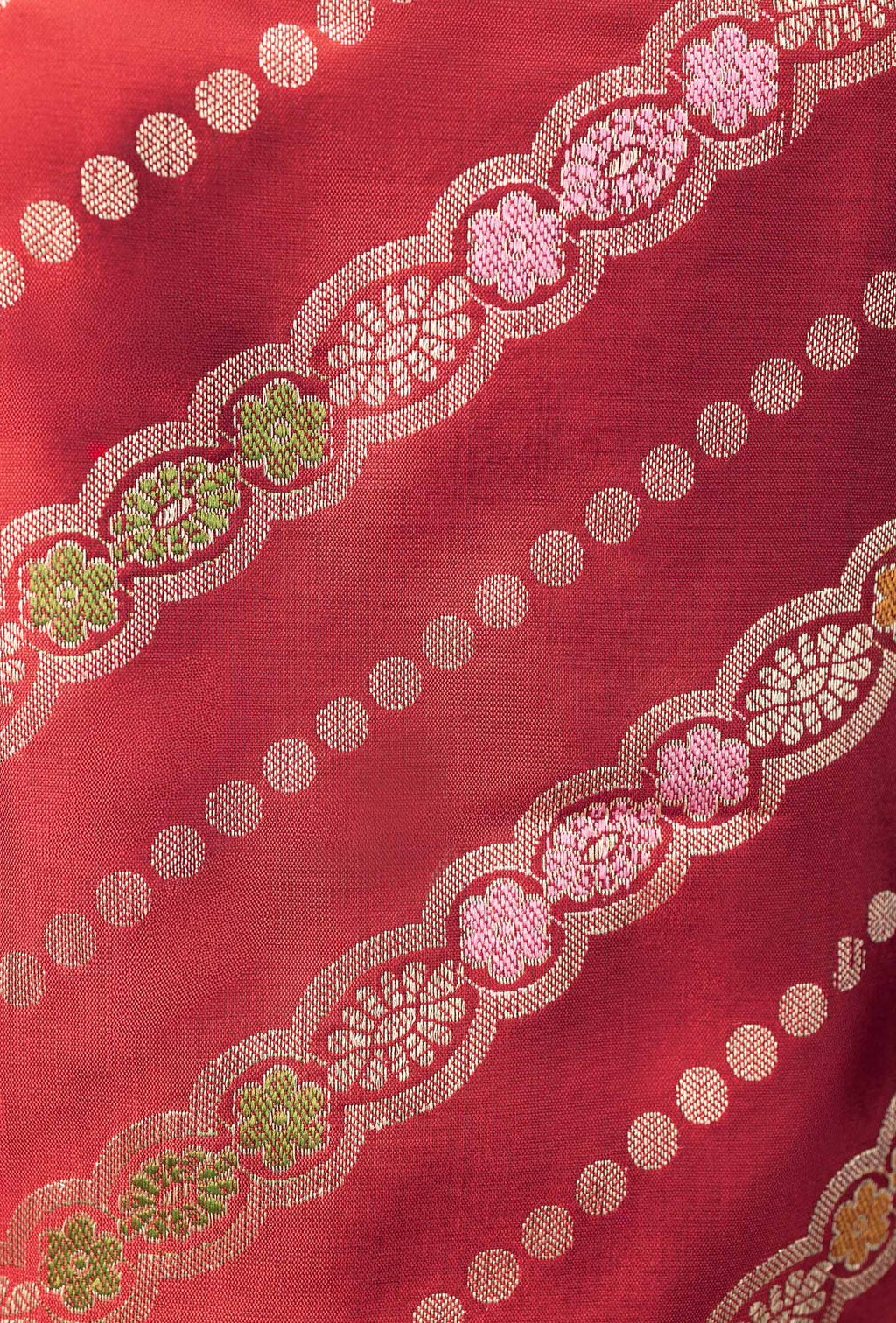 Red Royal Banarasi Silk 3-Piece Suit – Kurta, Pure Silk Pant & Dupatta