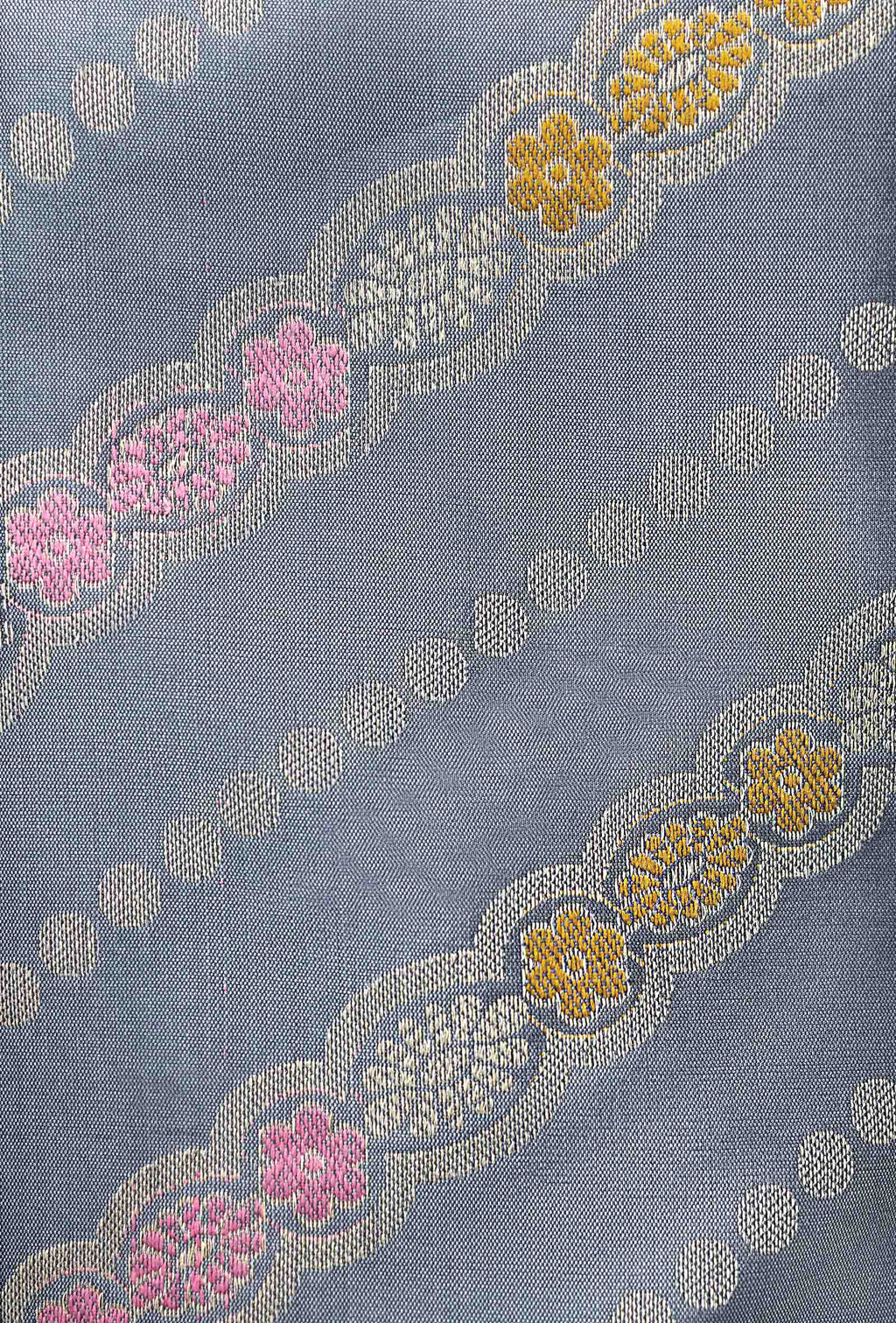 Grey & Green Banarasi Silk 3-Piece Suit Set