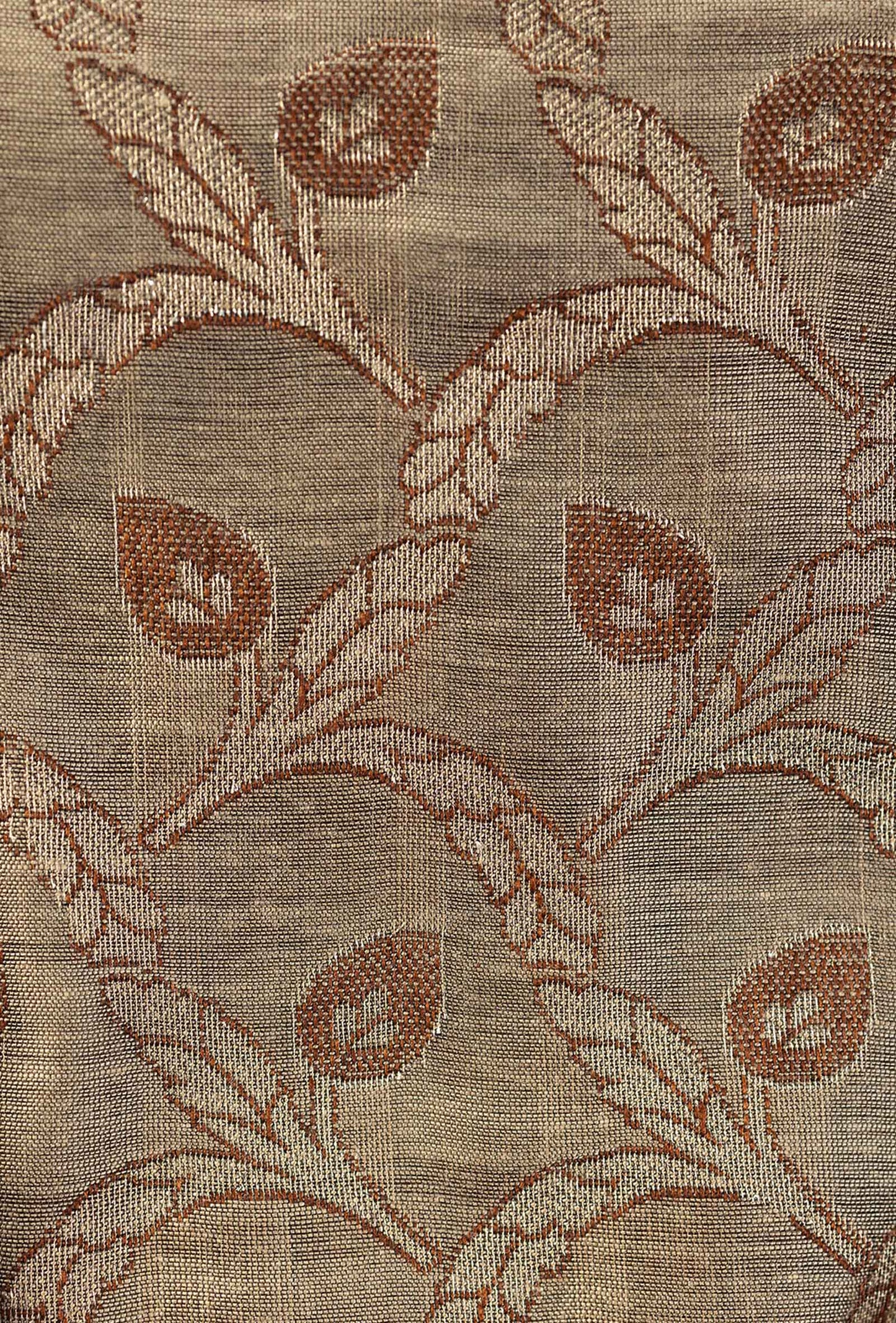 Khaki & Mustard Banarasi Silk Suit Piece