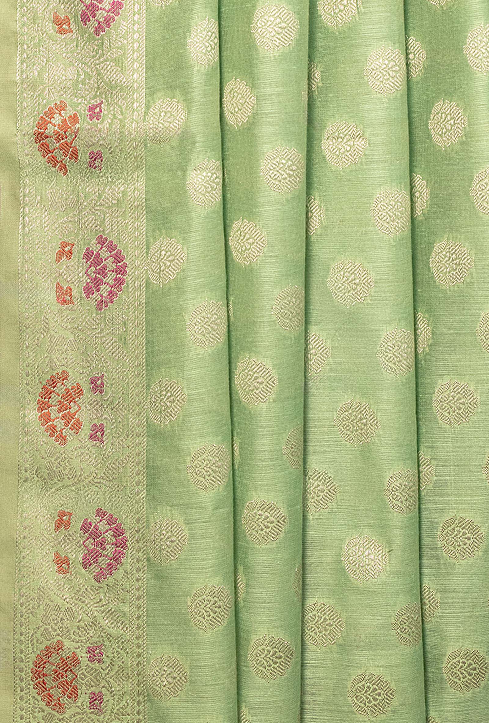 Emerald Bloom Banarasi Chanderi Suit Set
