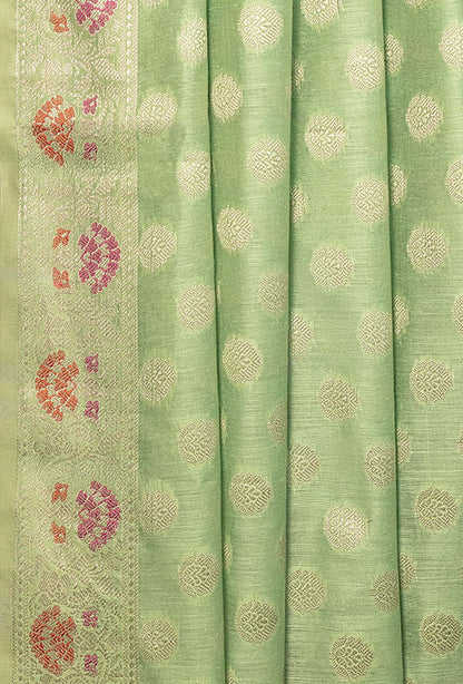 Emerald Bloom Banarasi Chanderi Suit Set