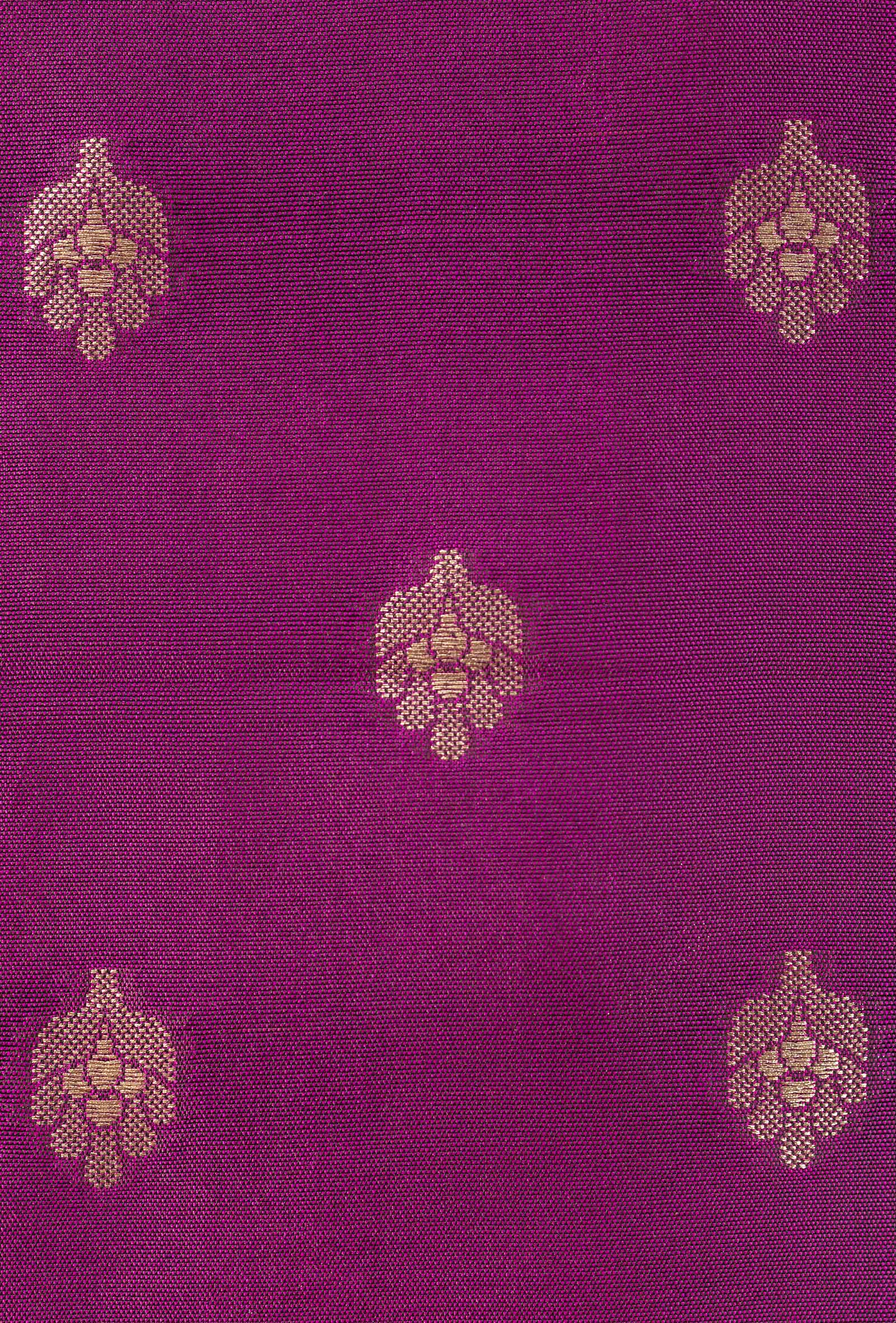 Purple Banarasi Silk 3-Piece Suit – Kurta, Pure Silk Pant & Dupatta