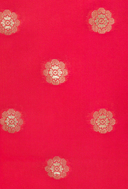 Banarasi Silk 3-Piece Suit with Two Tone Neon Pink