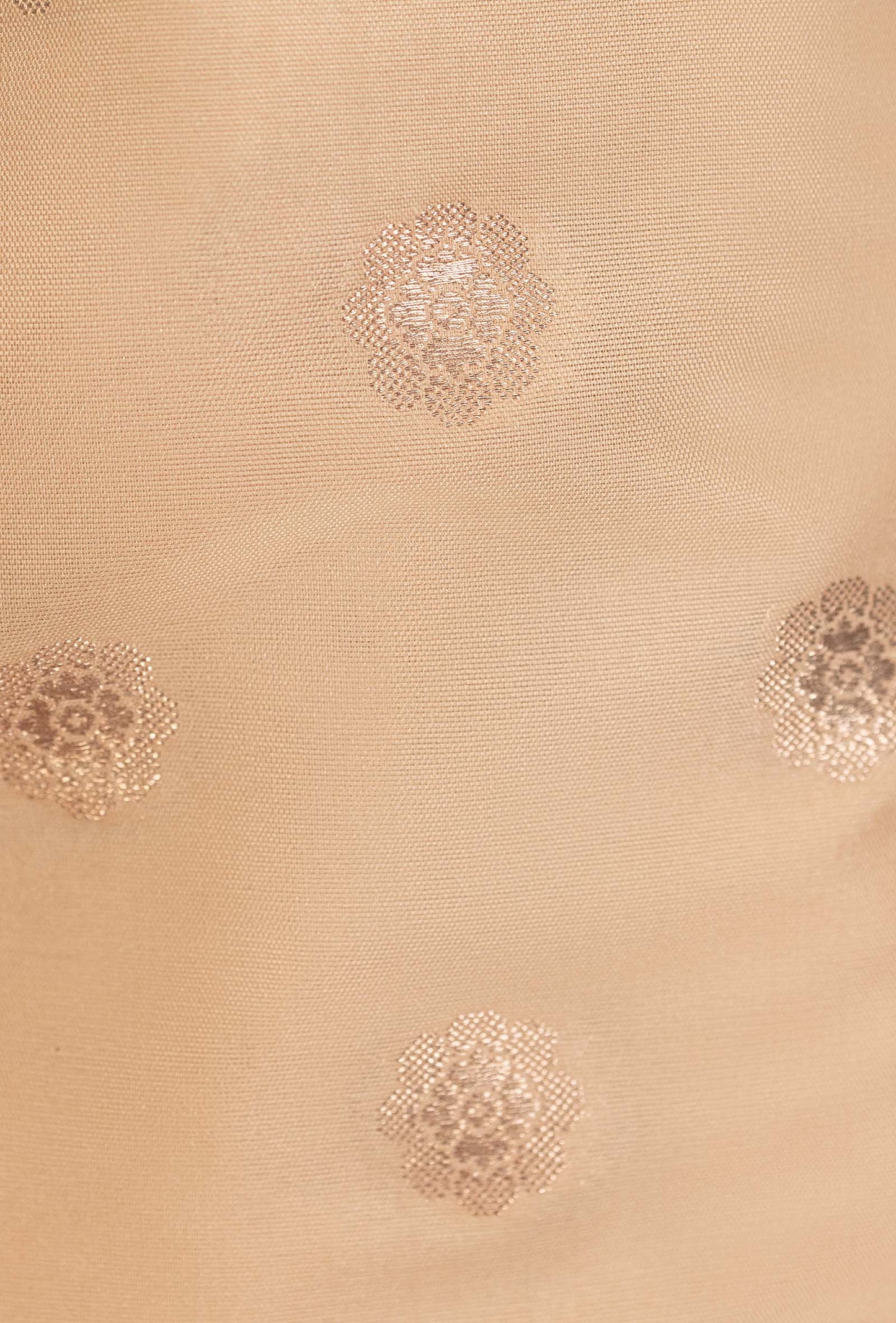 Beige Banarasi Silk Suit Set – Kurta, Pure Silk Pant & Dupatta