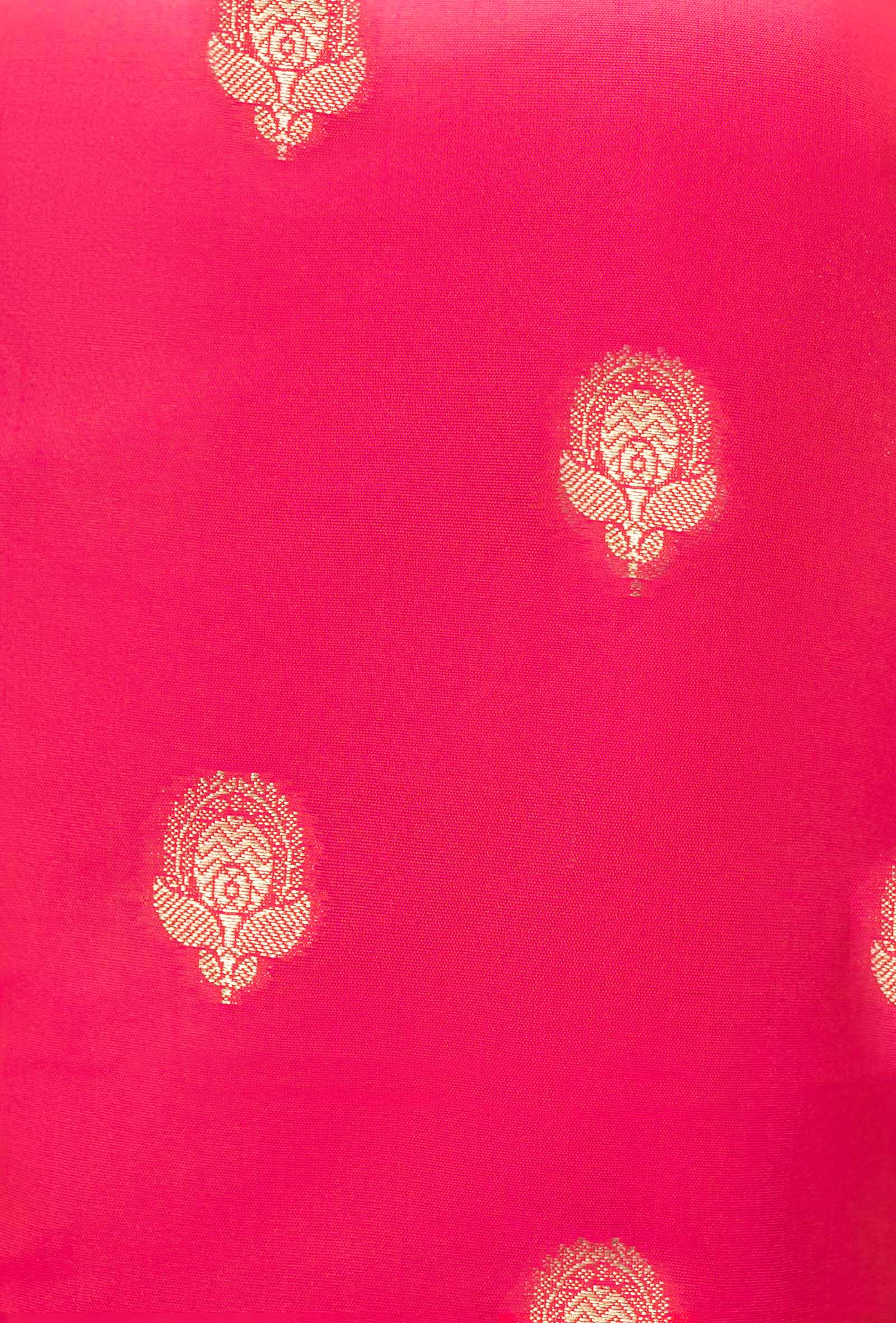 Two Tone Neon Pink Banarasi Silk 3-piece set
