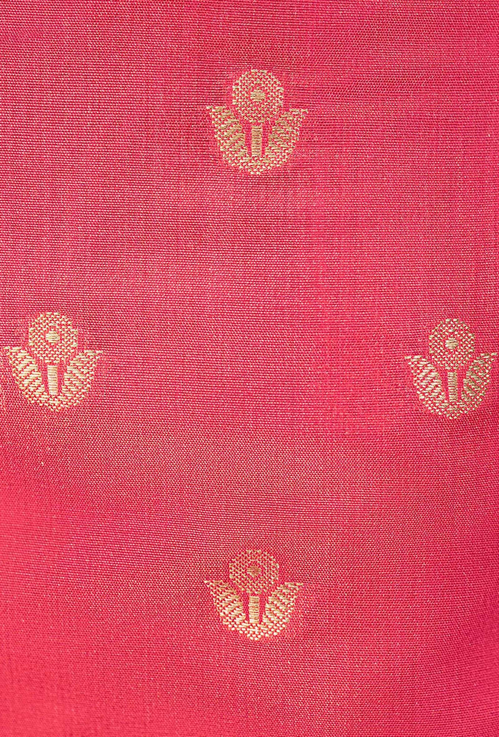 Coral Pink Banarasi Silk 3-Piece Suit – Kurta, Pure Silk Pant & Dupatta