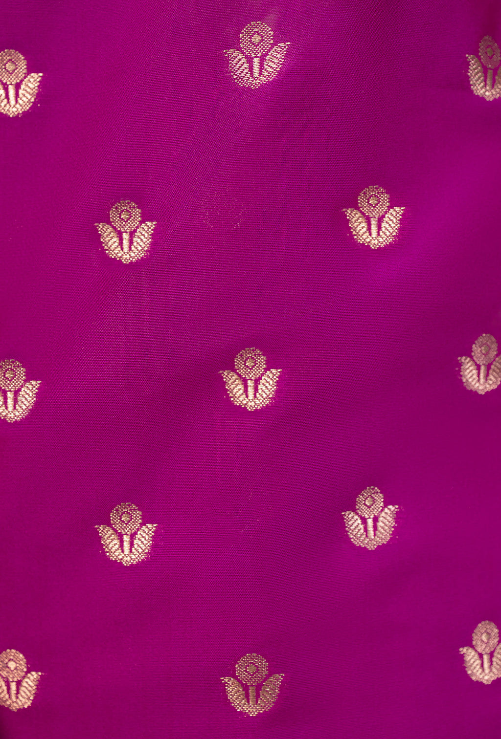 Magenta Pink Banarasi Silk 3-Piece Suit Set– Kurta, Pure Silk Pant & Dupatta