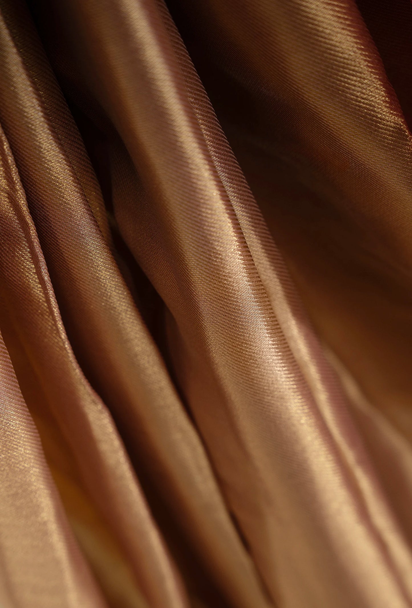 Tissue Silk Saree In Metallic Pink With Zari Weaving