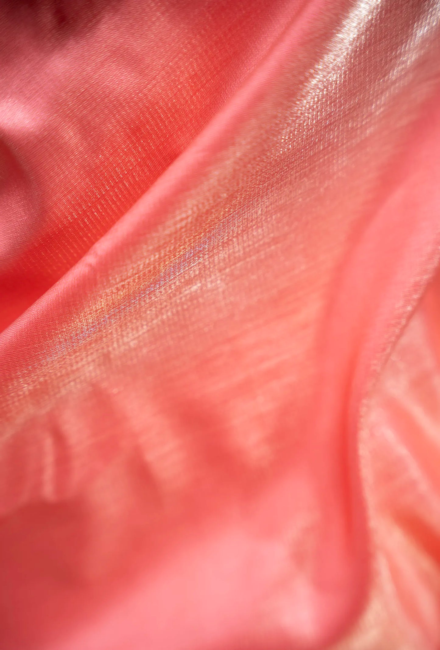 Flamingo Pink Katan Silk Saree With Unstitched Blouse