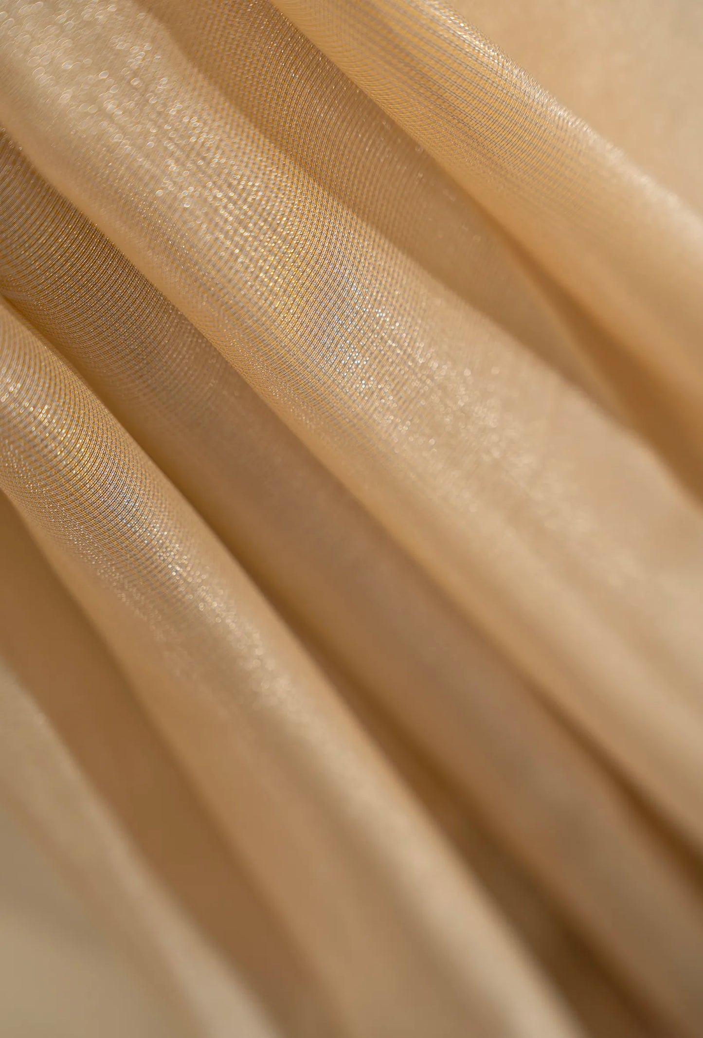 Golden Zari Khadi Tissue Saree With Unstitched Blouse