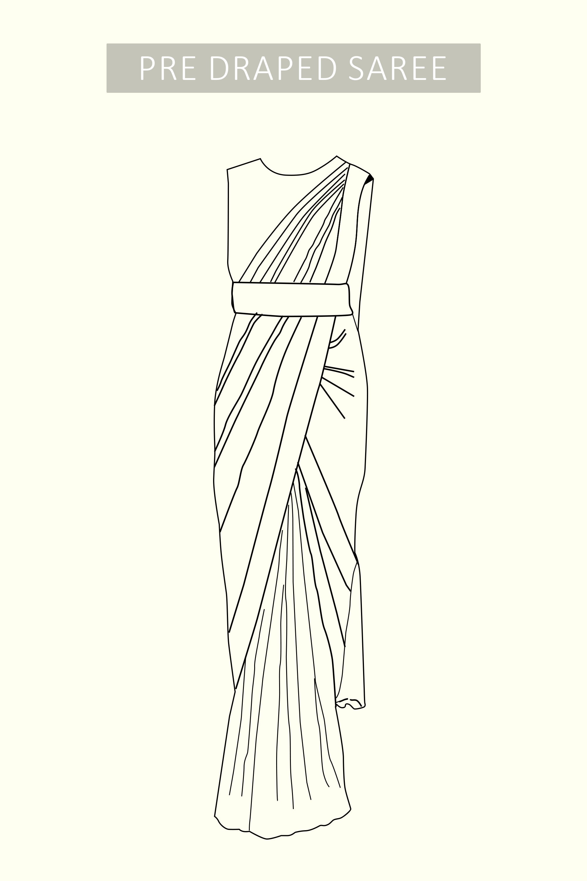 Pre-draped Saree