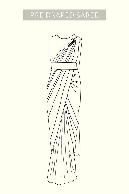Pre-draped Saree