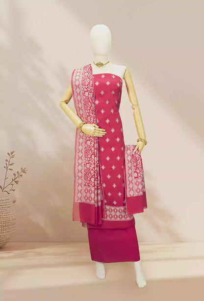 Pink Chanderi & Cotton Chanderi Suit Set