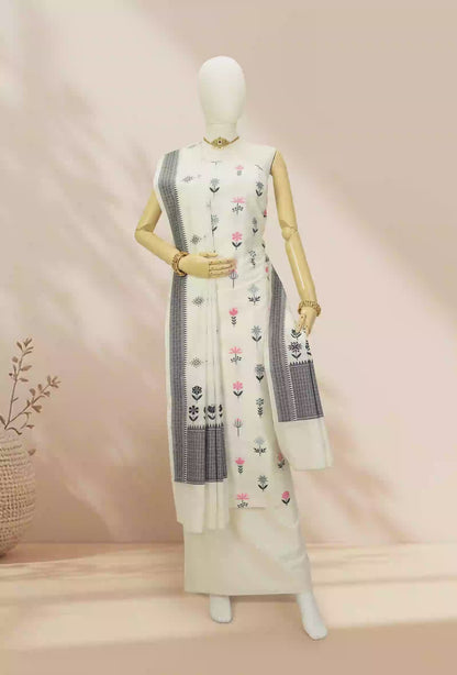 Ivory Chanderi Suit Set