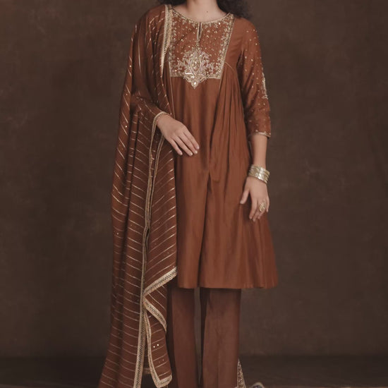 tjpc0058 Brown Banarasi Pret Video