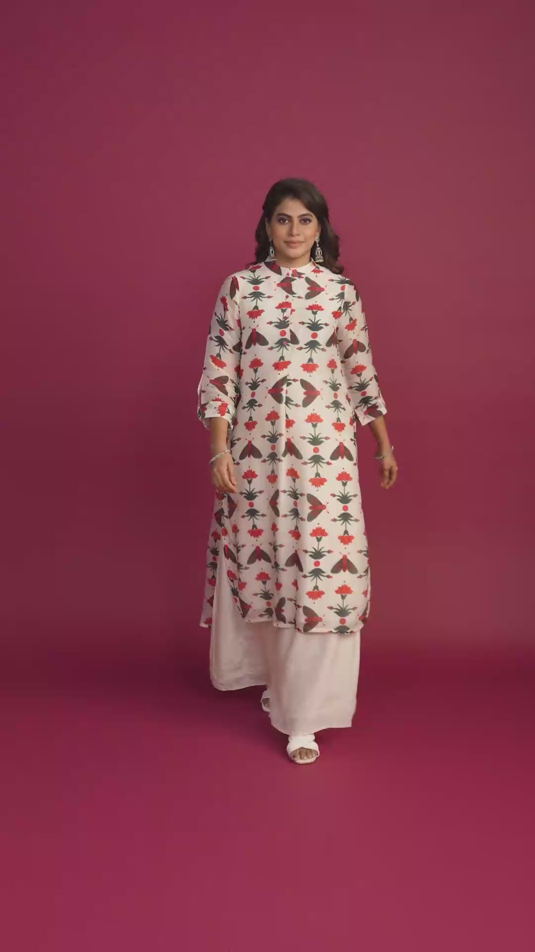 Off-White Bug Print Kurta Set