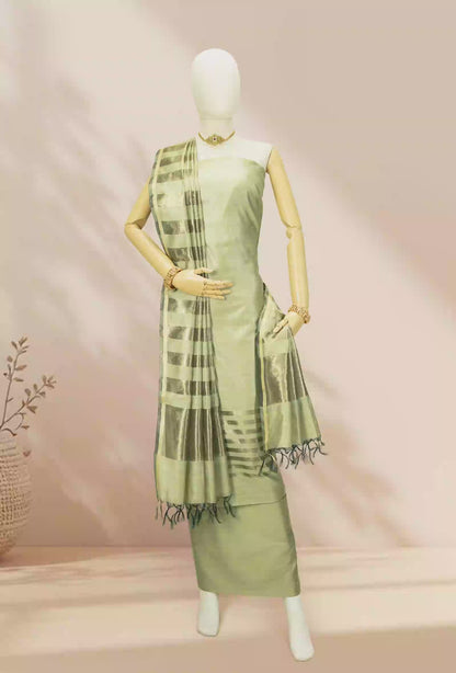 Refreshing Mint Green Silk Kurta Set With Dupatta & Pants