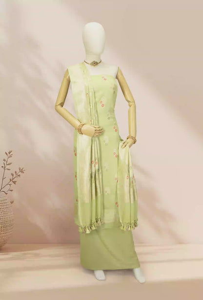 Pista Green Georgette Kurta Set