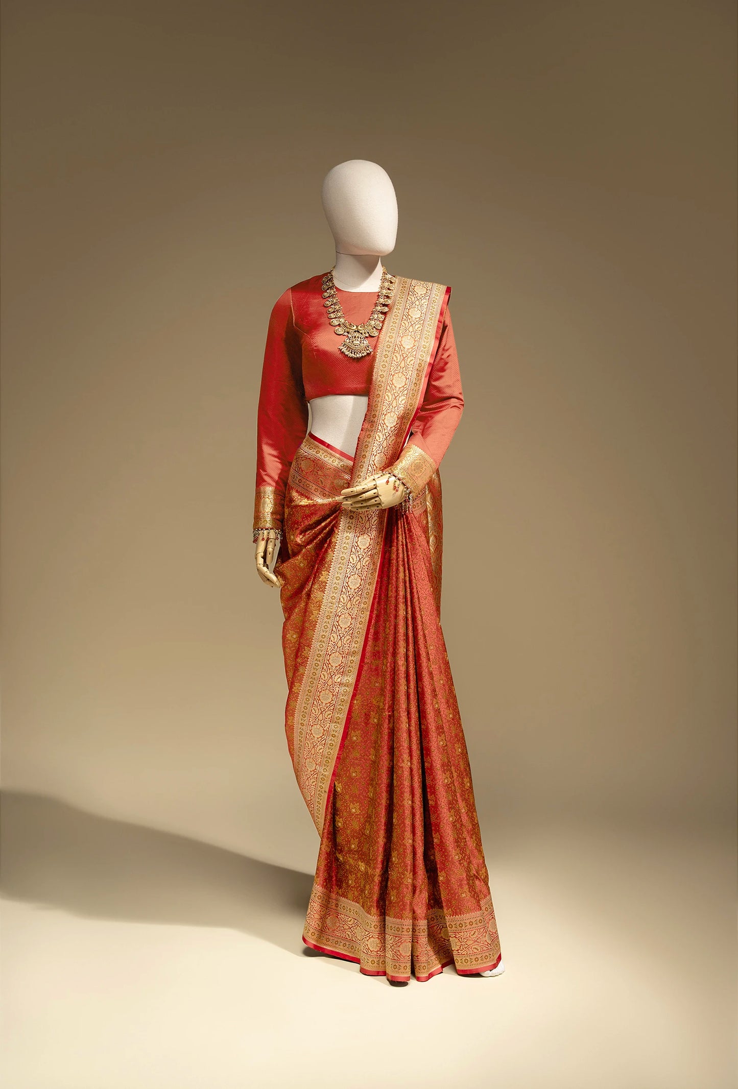 Patola Saree In Maroon With Floral Embellishments