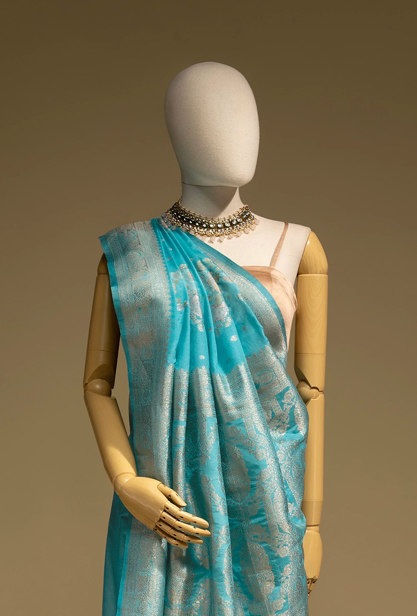 Katan Silk Saree In Turquoise Blue For A Vibrant Look