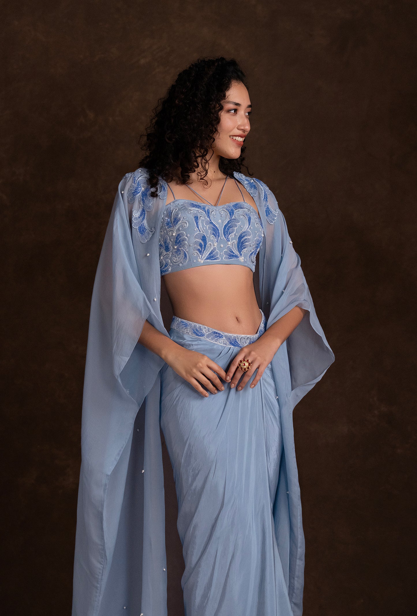 tjpc0060_3 Blue Co-ord Set Jacket Pret
