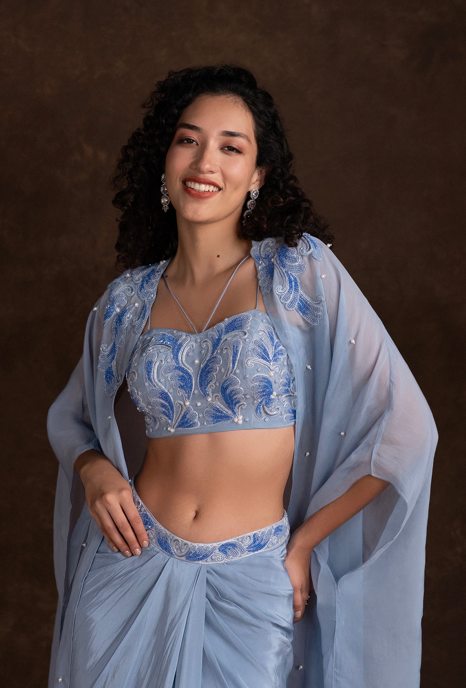 tjpc0060_5 Blue Co-ord Set Jacket Pret