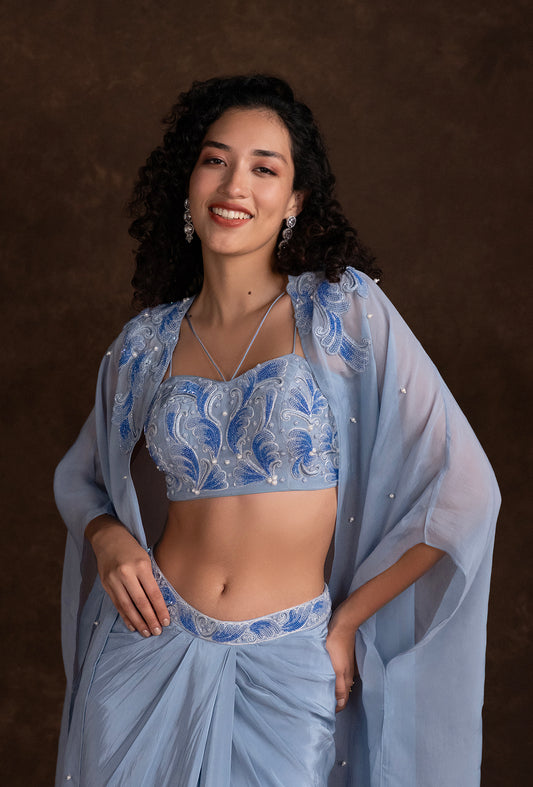 tjpc0060_5 Blue Co-ord Set Jacket Pret