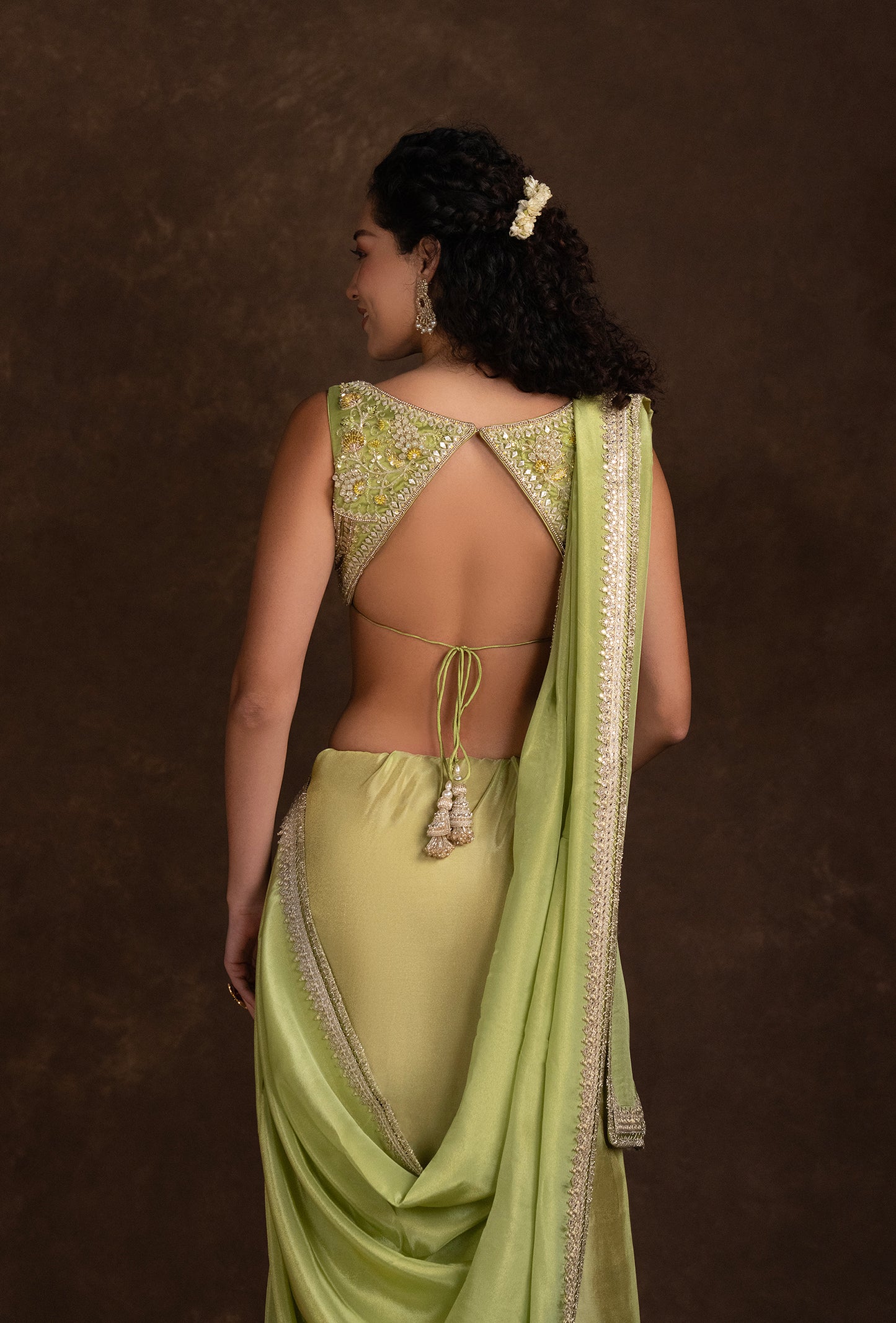 tjs08_4 Green Designer Blouses